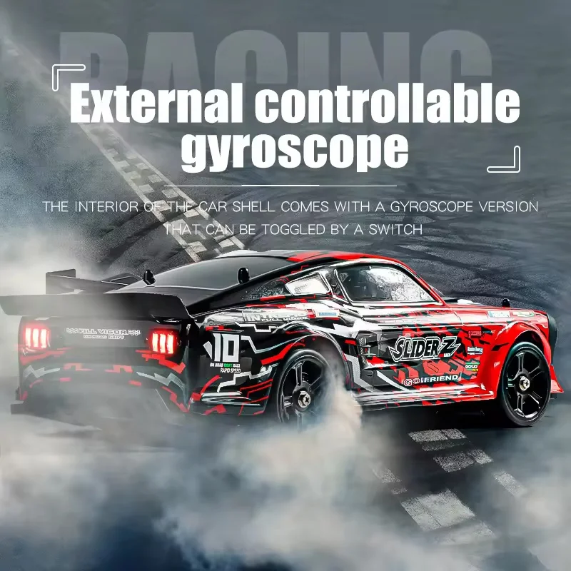 Hylukon Coche Teledirigido 2,4 GHz RC Drift Car - 30 km/h, Escala 1/16, Coche de Carreras de Derrape con Luces Delanteras y Traseras de Estilo Retro Hylukon Coche Teledirigido 2,4 GHz RC Drift Car - 30 km/h, Escala 1/16, Coche de Carreras de Derrape con Luces Delanteras y Traseras de Estilo Retro