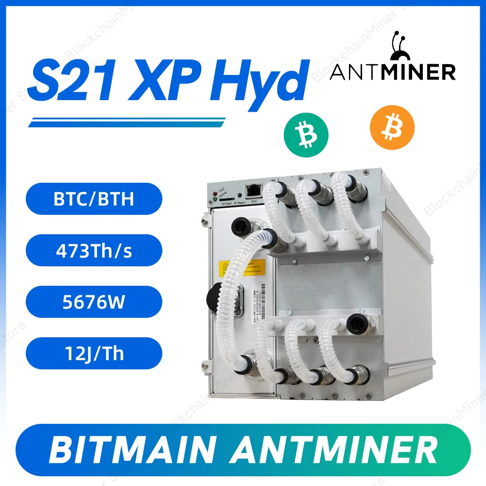 가혹한 Bitmain Antminer S21 XP + 하이드 473th 5500W BTC 비트 코인 광부 비트 메인 S21XP +  하이드로 암호화 광부 ASIC 광산 기계| Alibaba.com
