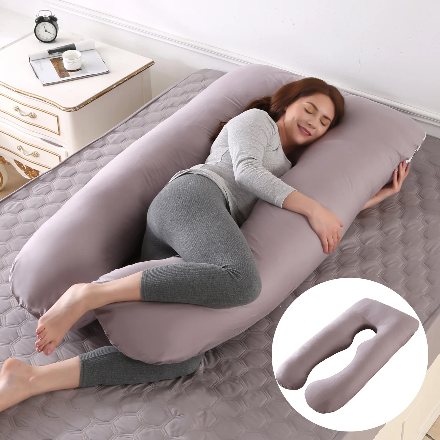 u shaped memory foam pregnancy pillow