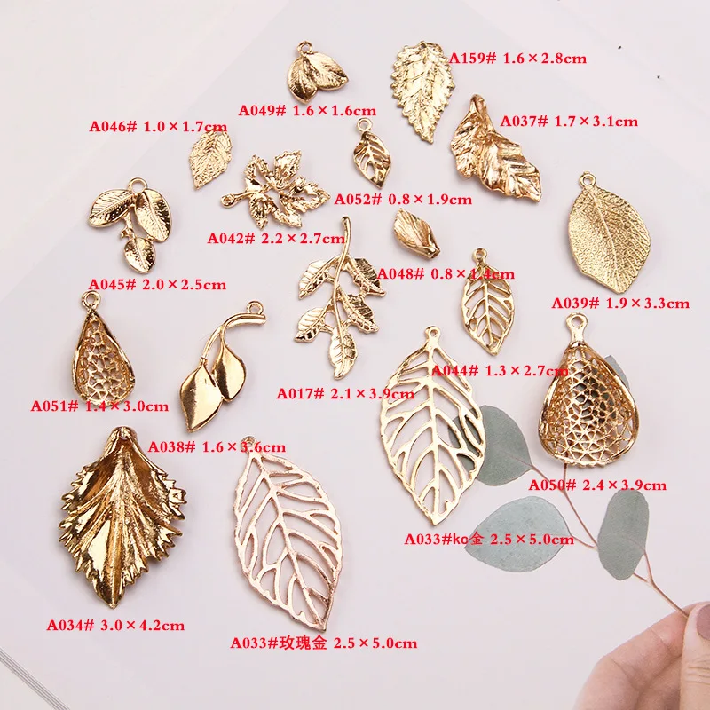 Jewelry DIY Findings Micro Pave Cubic Zircon Leaf Drop Contact Clasp 11x23mm 