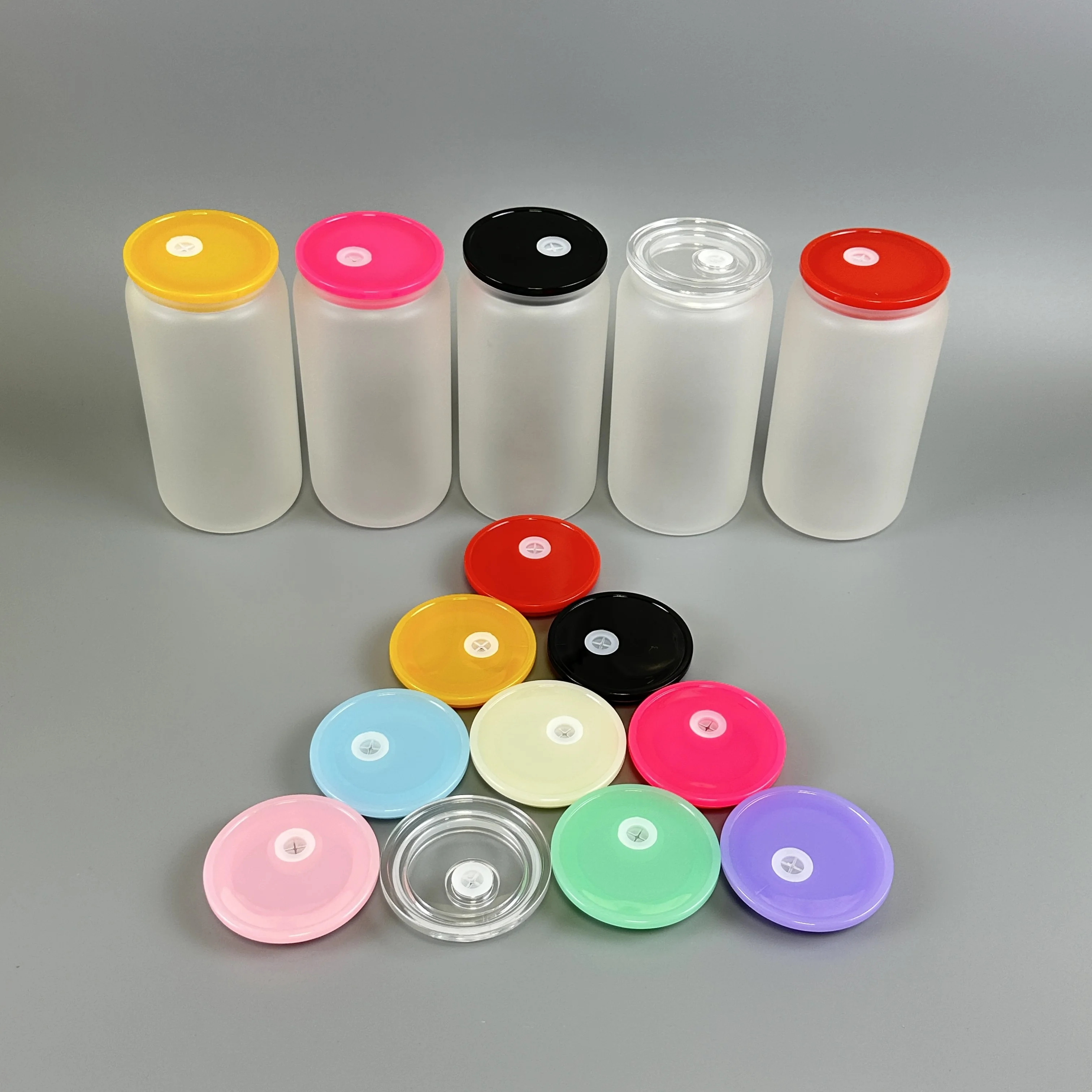 Bpa Free Multi Color Plastic Lid For Glass Can Colorful Replacement