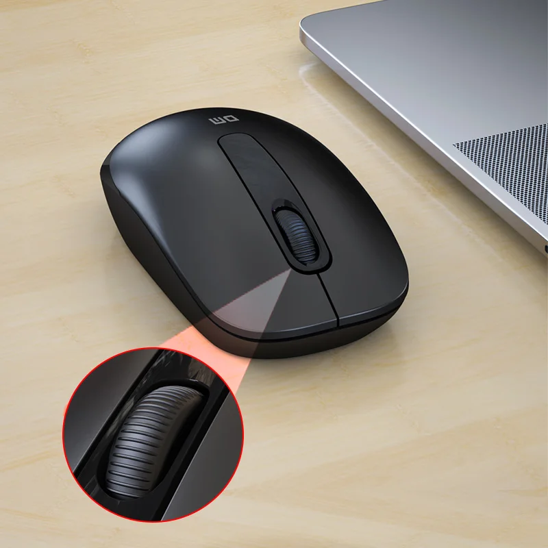 DM K6 2.4GHz Ergonomic Optical Wireless Mouse Portable USB Receiver Computer Mice for PC Lap 3D Style Laser Tracking