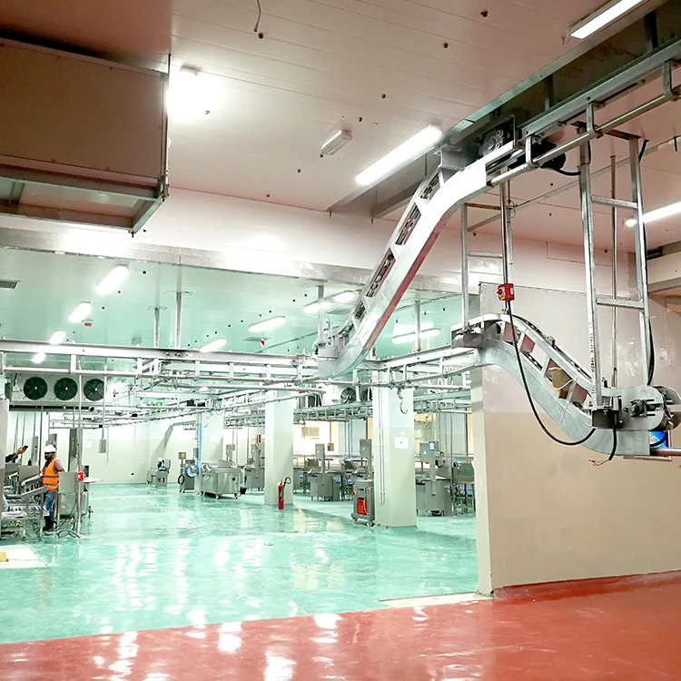 Large cattle slaughterhouse beef processing plant