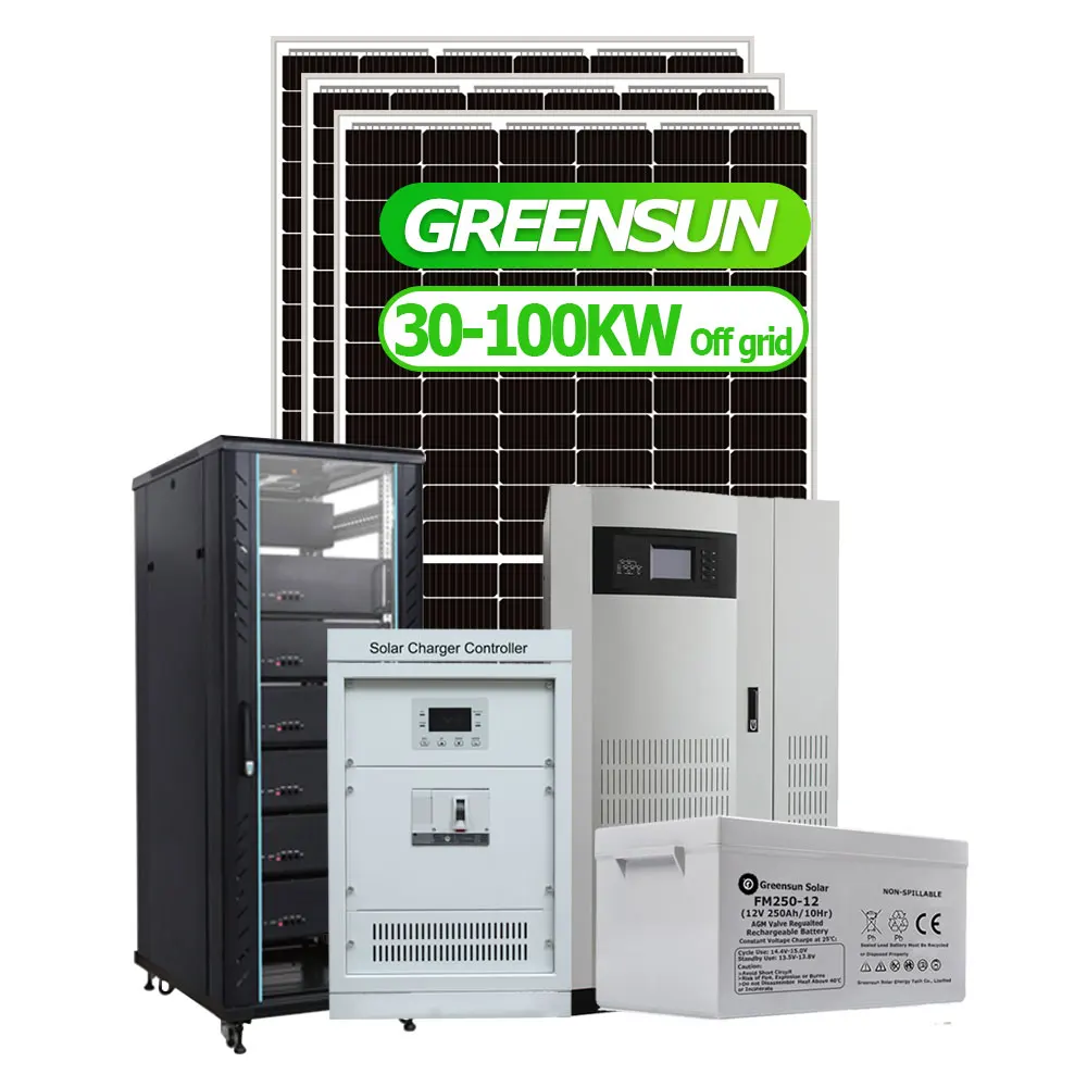 Greensun 40kw Solar Panels System Off-Grid 40KW Energy Storage System for Home Use