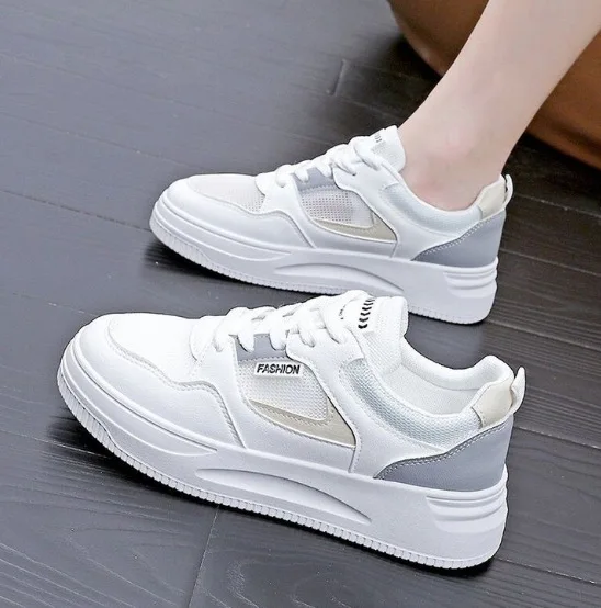 Hot Sale White Female Student Casual Shoes Breathable Sports Shoes ...