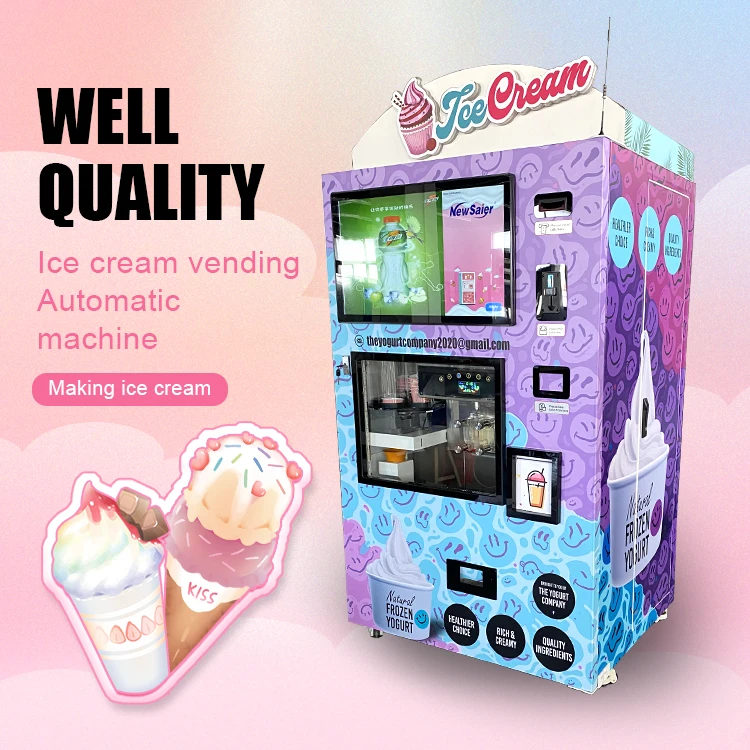 Multi Flavor Soft Ice Cream Machine Commercial Vending Machine Buy 3