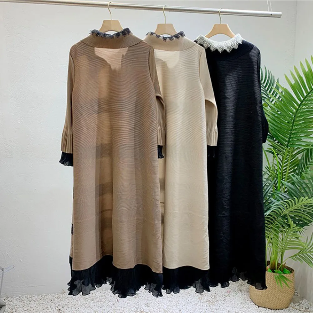 Miyake Pleated Women Robe 2023 Beautiful Muslim Traditional Caftan ...