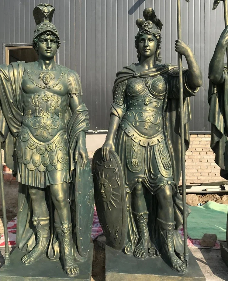 グラスファイバーローマ兵士像騎士鎧像ローマ兵士中世等身大