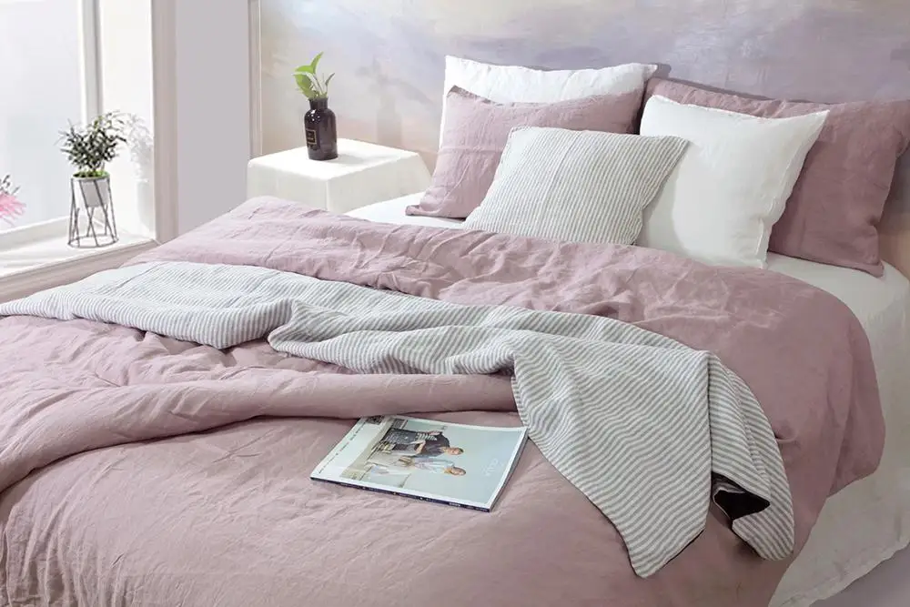 
Оптовая продажа, Лидер продаж, постельное белье из 100% французского льна, постельное белье из чистого льна, Комплект постельного белья из натурального льна 