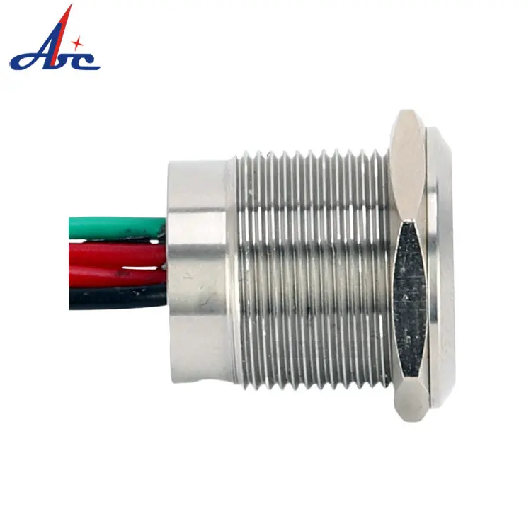 19mm 12V ronde tuimelschakelaar van metaal waterdicht-Drukknop 19Mm