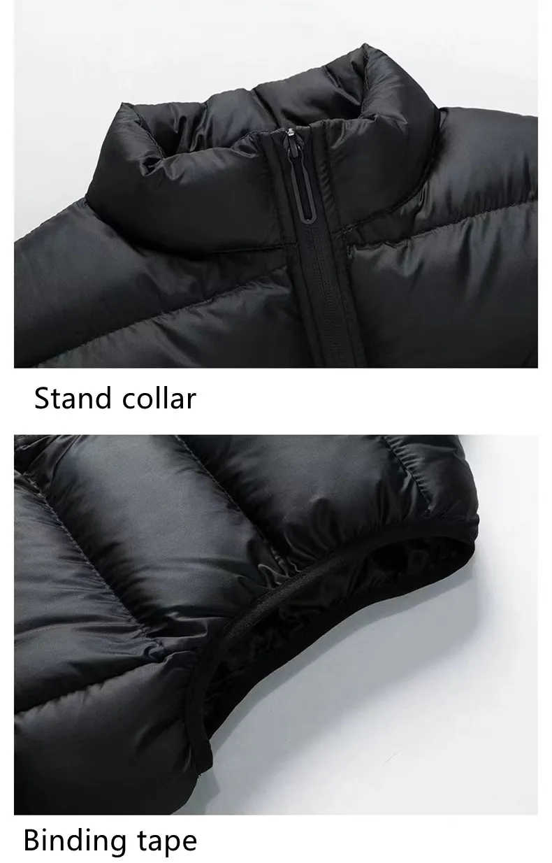 Men's Winter Custom Daily Life Lightweight Down Gilet Cotton Puffer Padded Quilted vest Sleeveless J