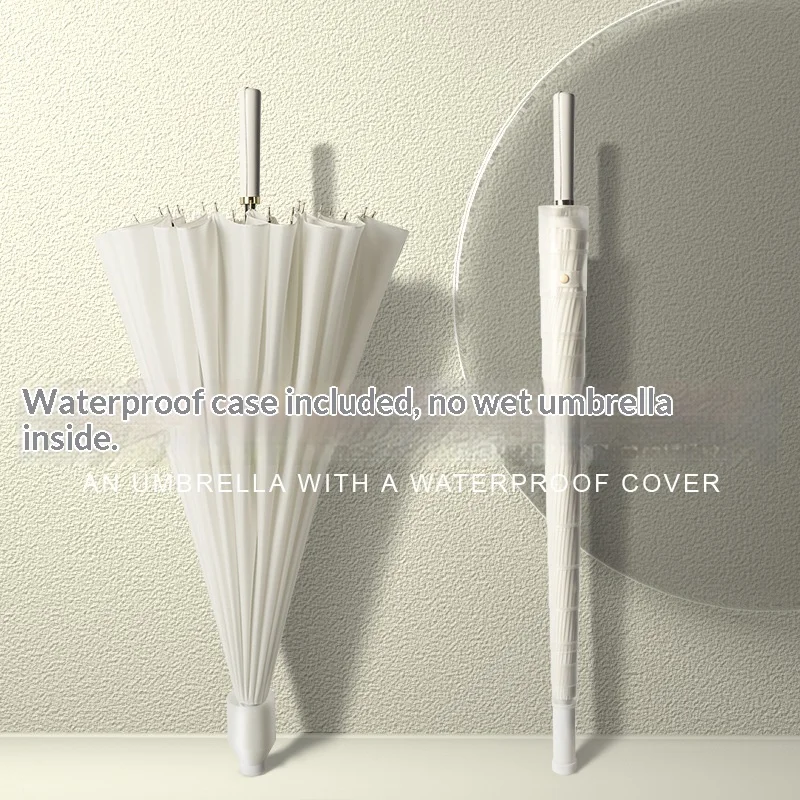 24-Rib Waterproof Steel Alloy Men’s Business Large Thickened Long-Handle Straight-Shaft Manual Double-Person Umbrella preview 5