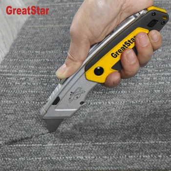 Greatstar New Trend Patent 2-in-1 Quick Change Dual-Blade Flip Utility Knife Carpet Utility Knife