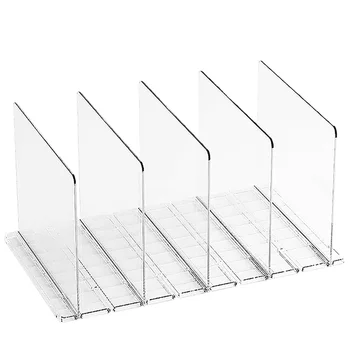5 Pack Clear Acrylic Dividers for Wire Closet Cabinet Display Organizer for Wardrobe Bathroom Kitchen Plastic Purse Towel