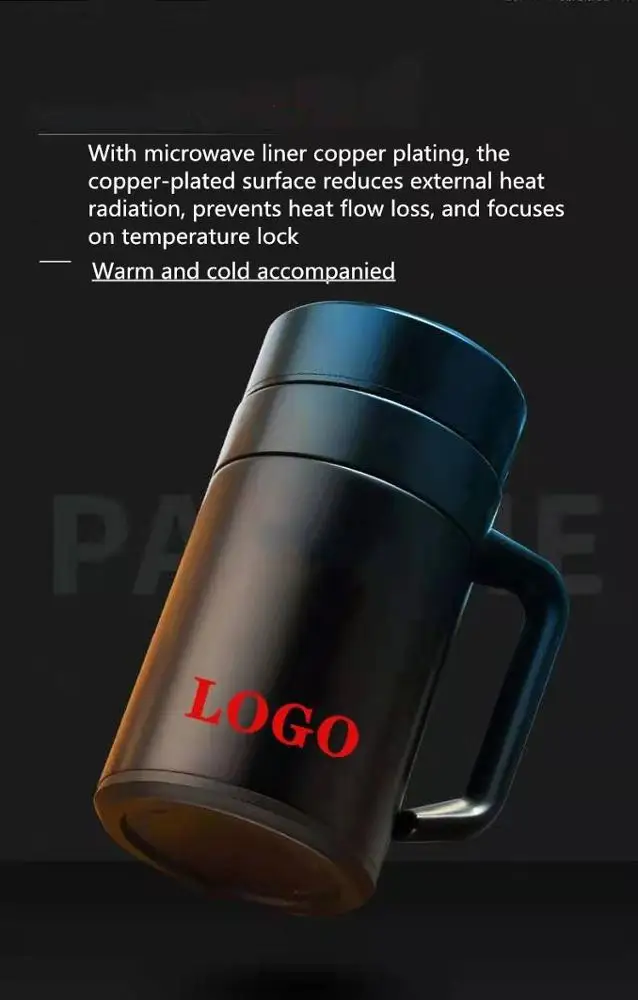 Stainless Steel Coffee Mug 500ml Thermo Mug with Lid Beer Mugs for Tea Cup  Thermos Metal Cup Drink Straw Travel Cups