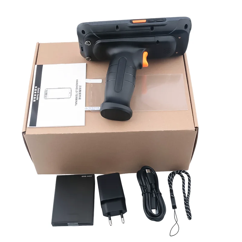 Wholesale Handheld PDA 1D 2D QR Barcode Scanner 5.5inch Industrial Mobile Computer PDA Android UHF PDAs with Pistol Grip