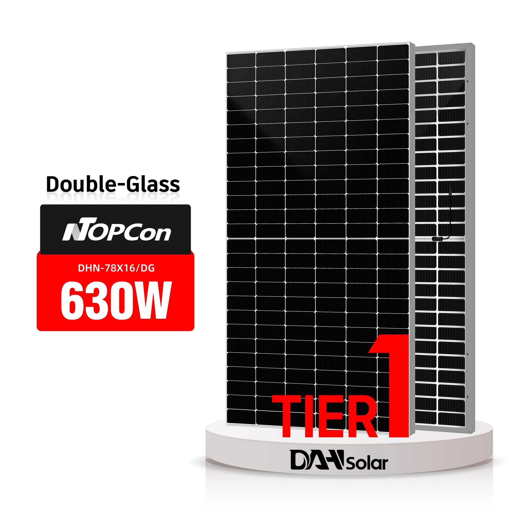 Rotterdam Stock N Type Paneles Solares Costo 600w 610w 630w Double Glass Bifacial Europe Solarpanels