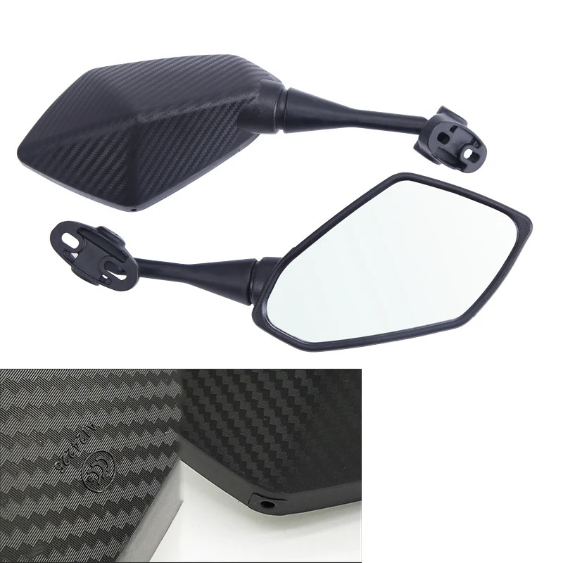 KEEPDSGN Black Aluminum Rearview Mirrors – Smoke Blue Glass, Universal Fit Sportbike