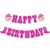 Rosa-6:1 pz Striscione BUON COMPLEANNO