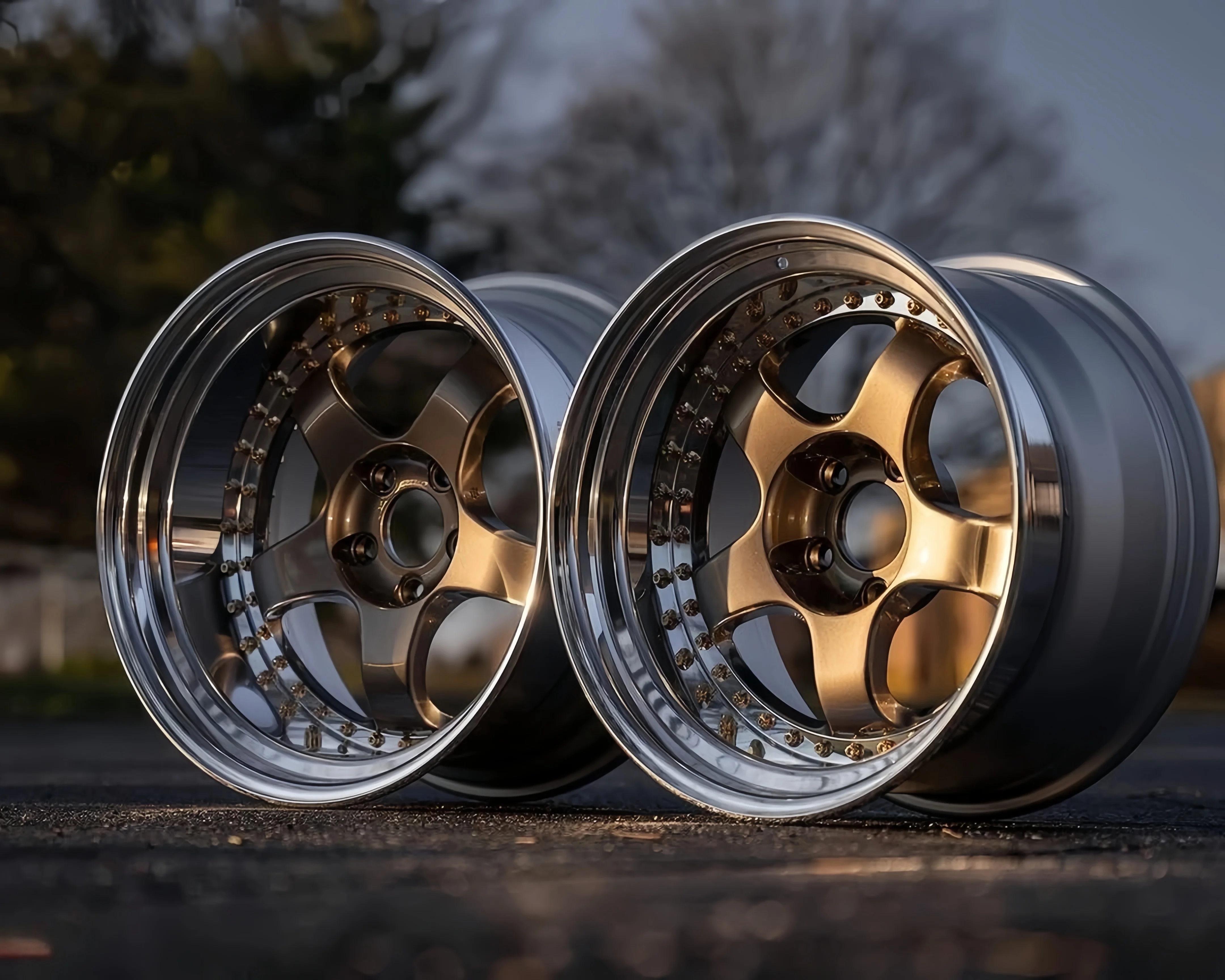 XINLAI New Custom Deep Dish Lip Forged Multi-rim 3-piece Wheel 5X112 20 22 Inch Aluminum Alloy Racing Car Wheels - Image 2