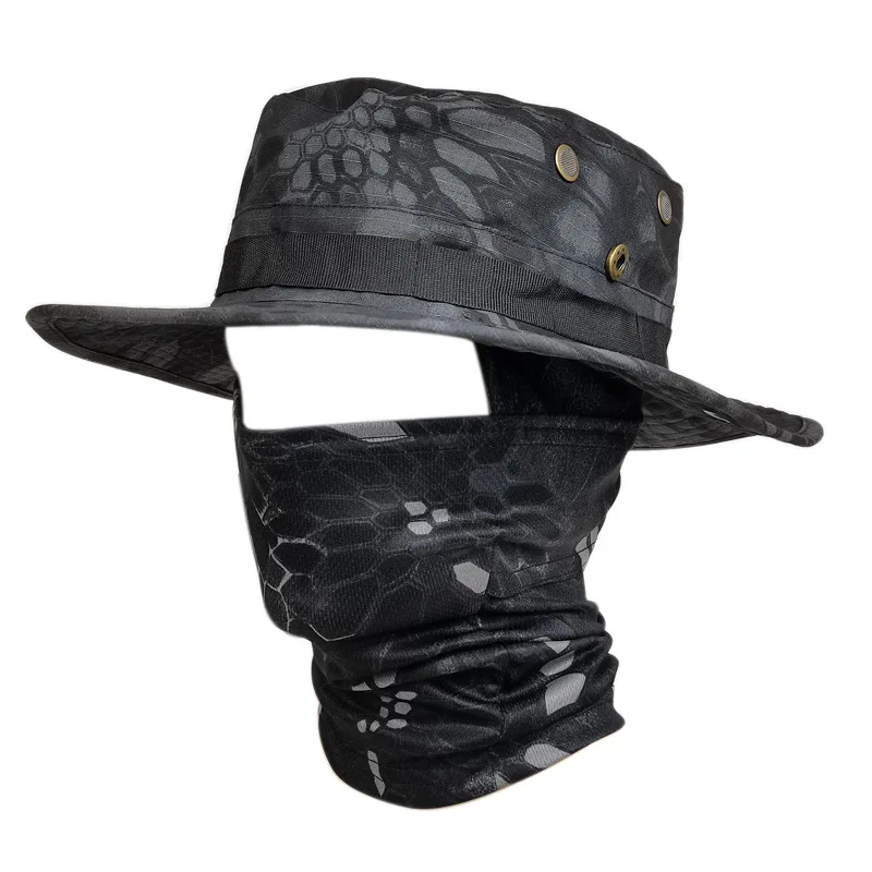 One Hole Ski Mask Balaclava With Folding Bucket Hats Fishing Hat Wide Brim  Adjustable Boonie Hats for Men