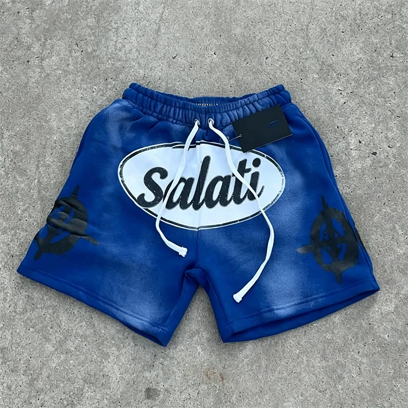 Men's Denim Shorts High Quality Vintage Casual Regular Fit 100% Cotton High Street Vintage Wash American Streetwear Y2k gallery 7