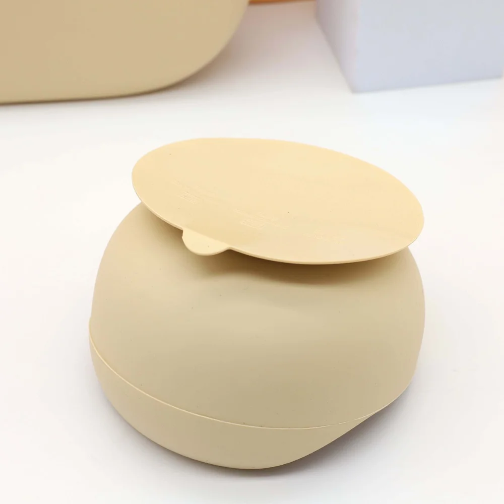 Integrated Cartoon Design Silicone Self-Feeding Baby Plate with Suction Cup High Chair Food Bowl Utensils for Weaning Baby manufacture