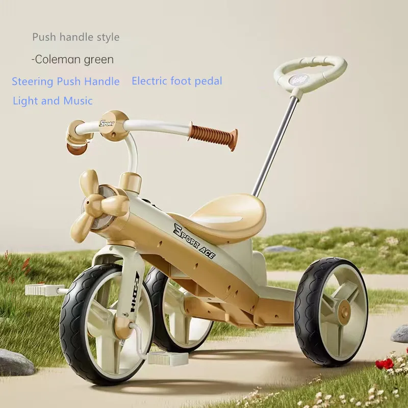 HOMCOM Toddler Pedal Motorcycle Kids Ride On Tricycle Early Learning W Music Lights Handlebar Stickers Exercise Boys Girls Gift For Kids 18 36 Months Red