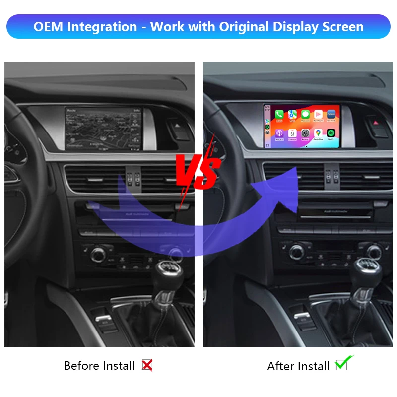 Apple Wireless CarPlay Module Android Auto Integrated Navigation & GPS Auto Electronics for Audi A6 C6 C7 S6 Q7 Module