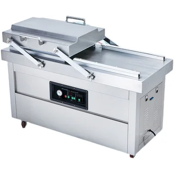 Huitai 600 Commercial Electric Double Chamber Food Packaging Machine Fully Automatic Large Vacuum Sealer for Efficient Packing