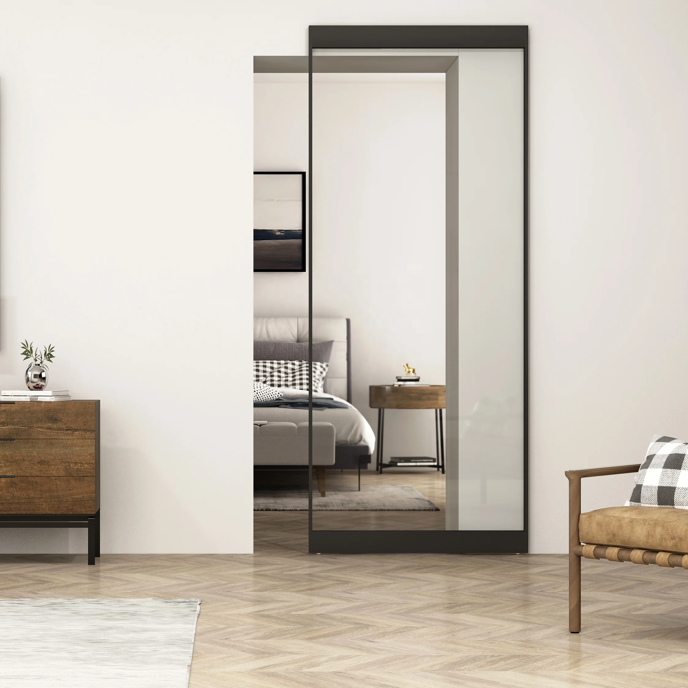 Concealed Sliding System With Soft Close Mechanism, GHOST SLIDING GLASS DOOR ALUMINUM