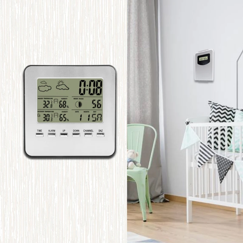 Станция для прогноза погоды часы дома и улицы многофункциональные настольные с ЖК-дисплеем цифровые