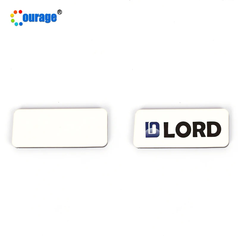 Courage Sublimation Blanks Mdf Digital Name Tag Badge Magnetic ID Name Tags Blank Magnet