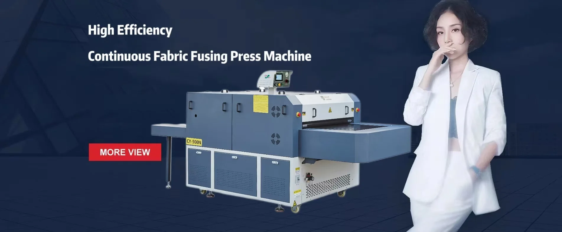 Pneumatic Widely Used Fusing Machine Press Fusing Machine Straight Linear Continuous Fabric Fusing Press Machine