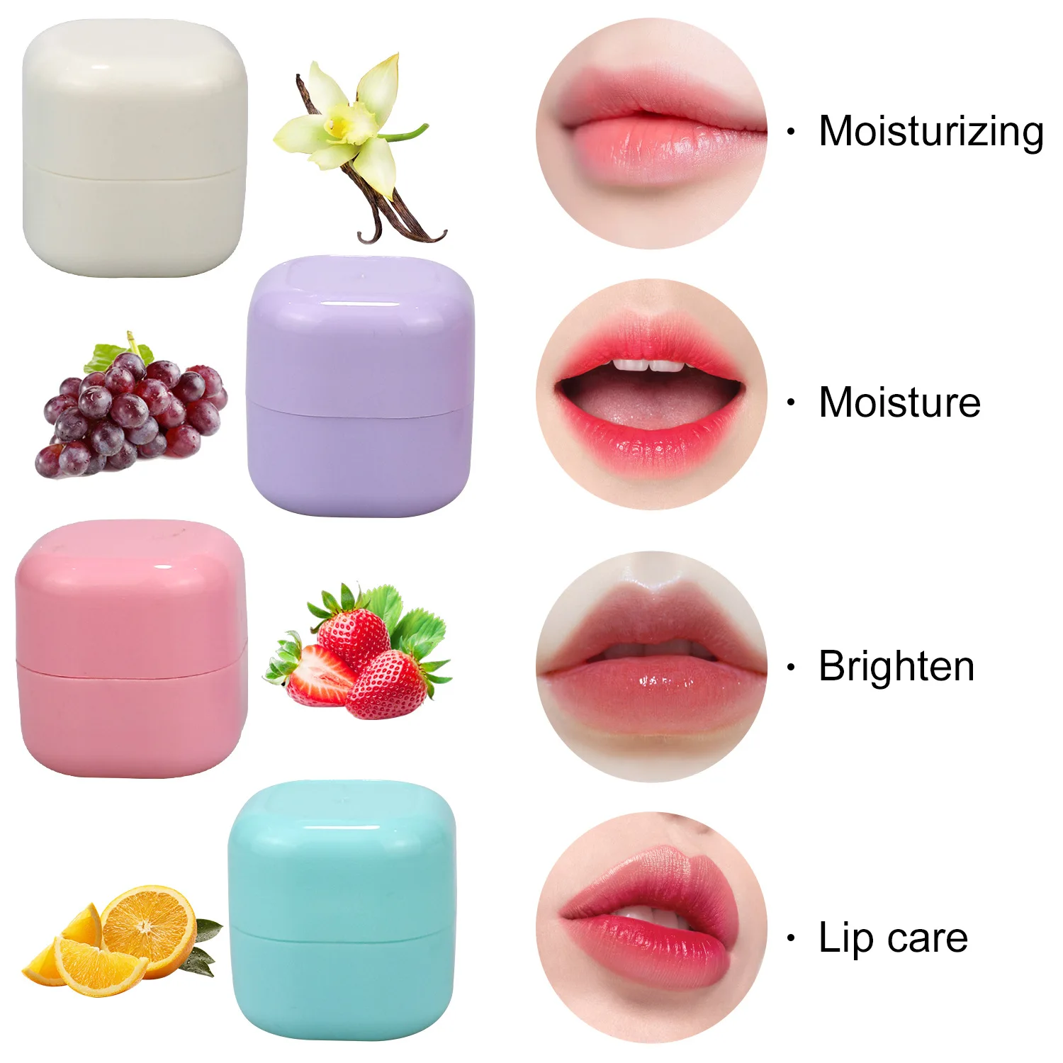 Hydrating fruit makeup vegan lip balm