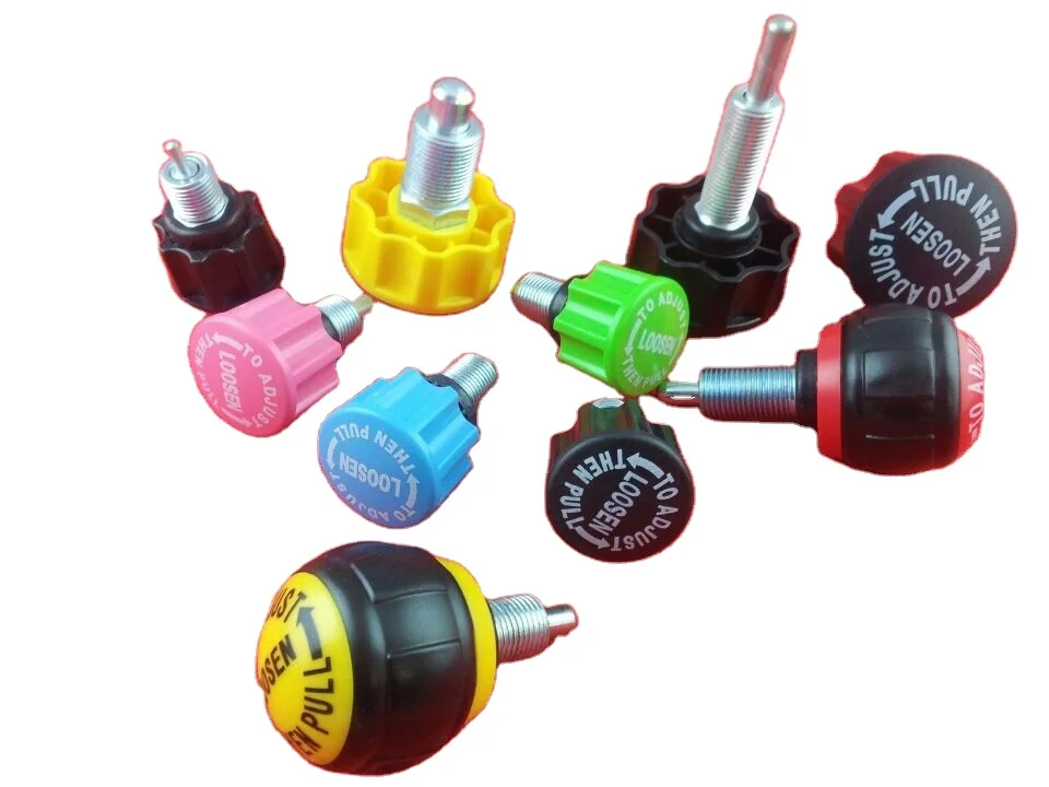 2-Pack Yellow ABS Spring Knob Pop Pins - Replacement Adjustment Pins For Exercise Bikes & Weight Benches