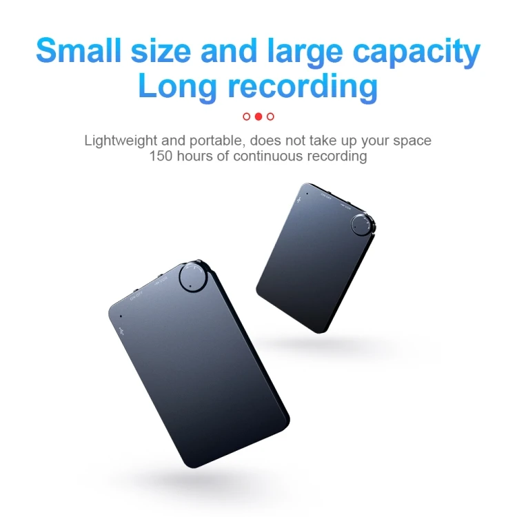 Super slim Digital Mini Audio Sound Recorder k2 8GB Professional Voice Record Small Voice Recording Devices