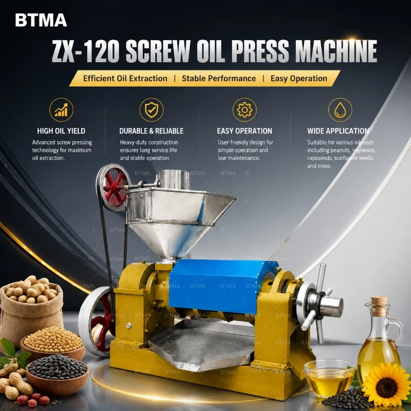 Automatic Oil Press Machine ZX-120 for Edible Oil Production