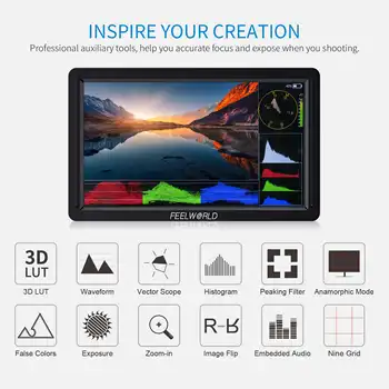 FEELWORLD FW568S 6 Inch Portable Camera Monitor for DSLR Camera Monitor product image
