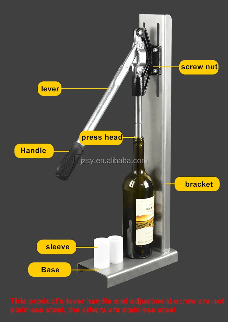 Source Высокоэффективная Бытовая небольшая ручная машина для закупорки  пробки бутылок из красного вина/ручной инструмент для тампонада on  m.alibaba.com