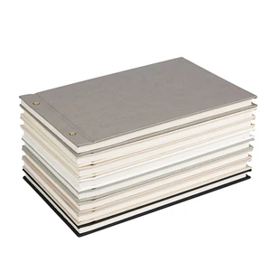 A4 B5 HUATONG Personalized LOGO Wholesale Custom PU Leather Wedding Guest Book with 80 Printed Sheets for Album Paper