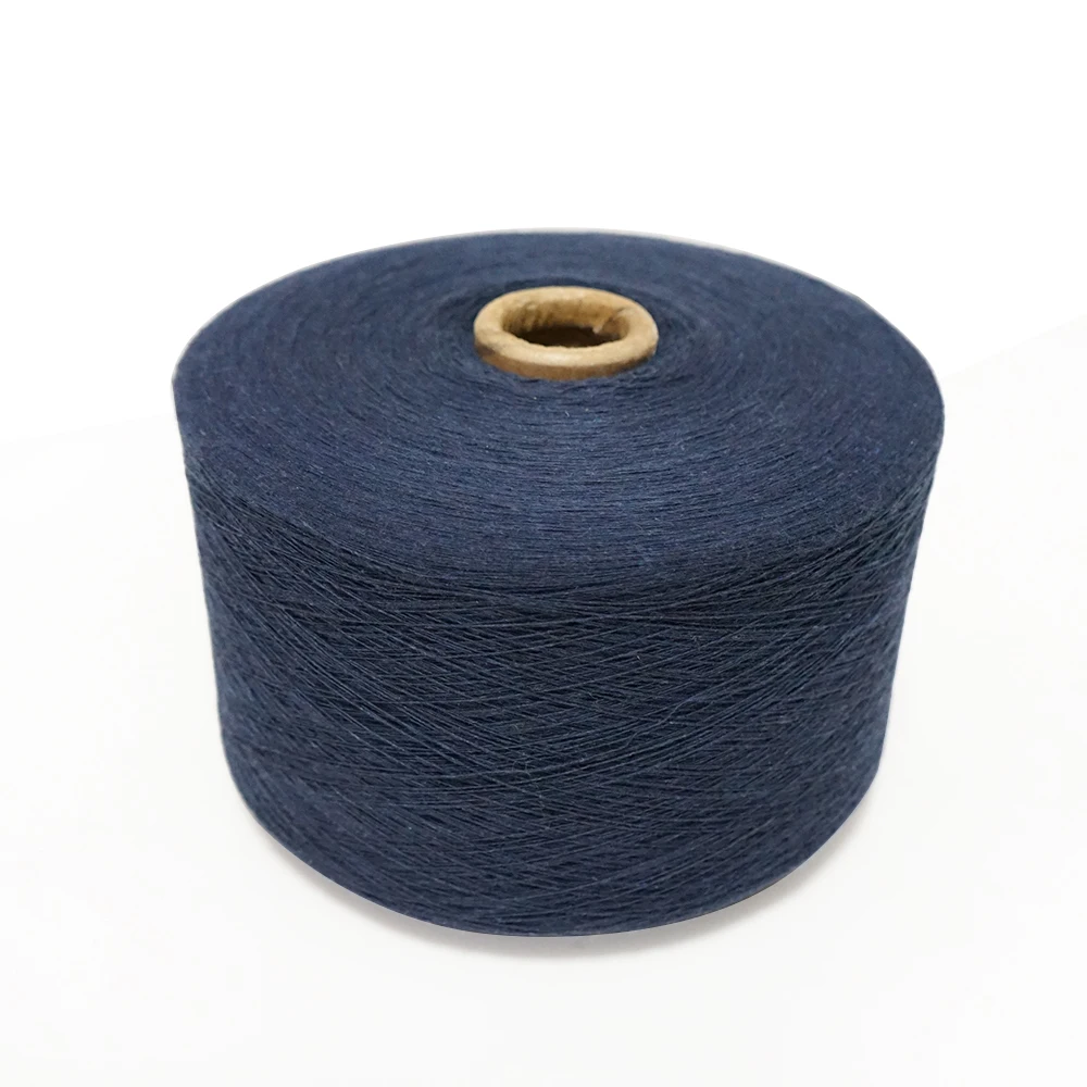 hot selling bulk  customized count navy polyester cotton yarn knitting blended yarn