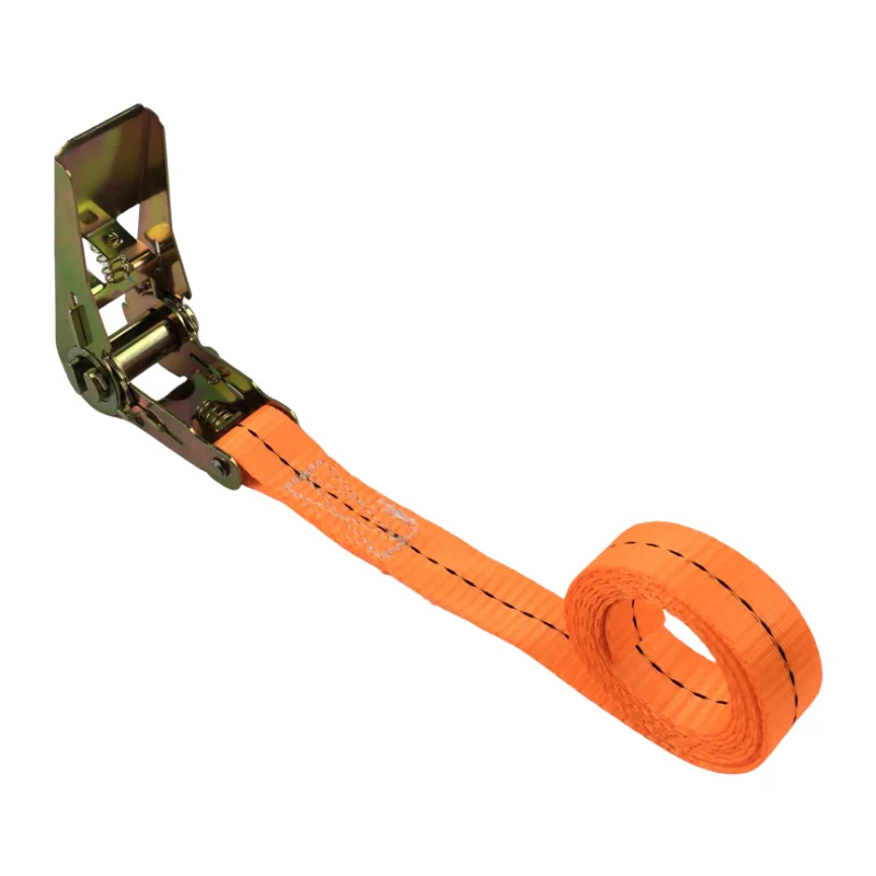 Polyester Ratchet Straps Kit with Cam Buckle J-Hooks Tie Down Tensioner for Container Lashing 10m Length Certified with GS