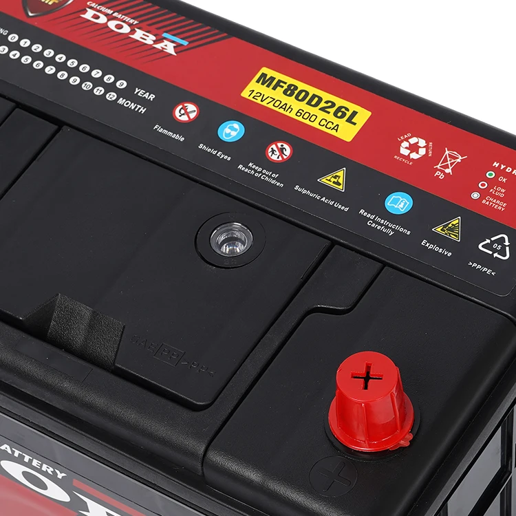 Classic Design 12V 70Ah 15 Plates Over Temperature Protection Cold Start Function Lead Acid SMF Car Battery