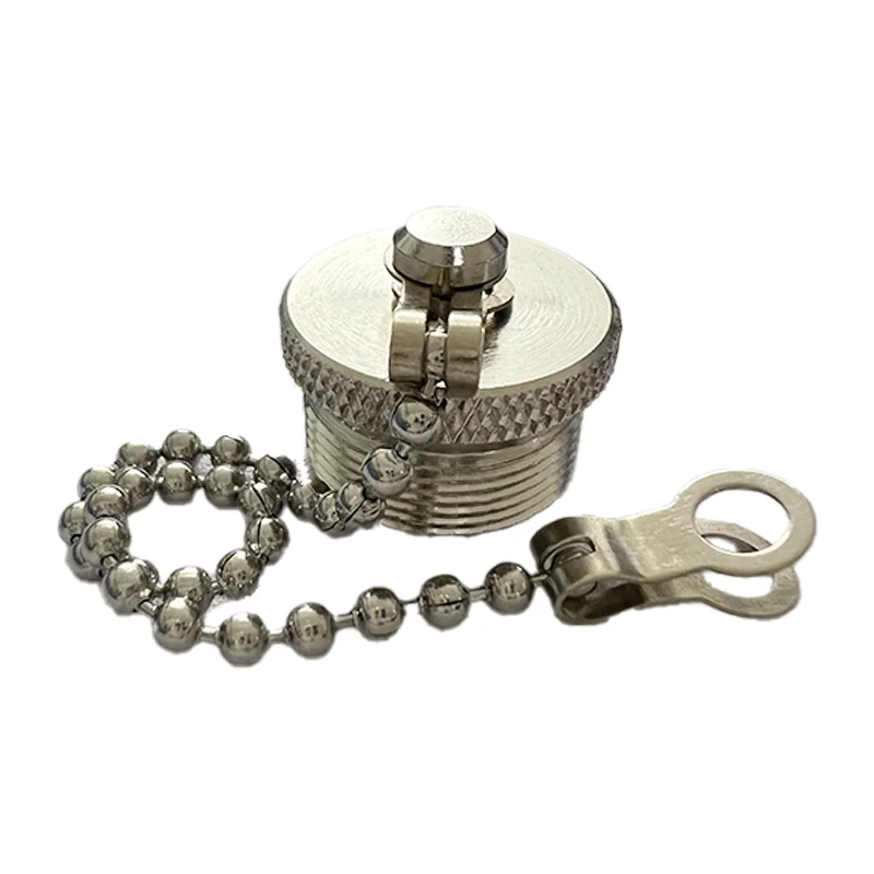 product high performance m16 female dust cap external thread m16 dust cap with chain-2