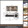 130Rock Slab Ceramic Basin + Smart Mirror Cabinet