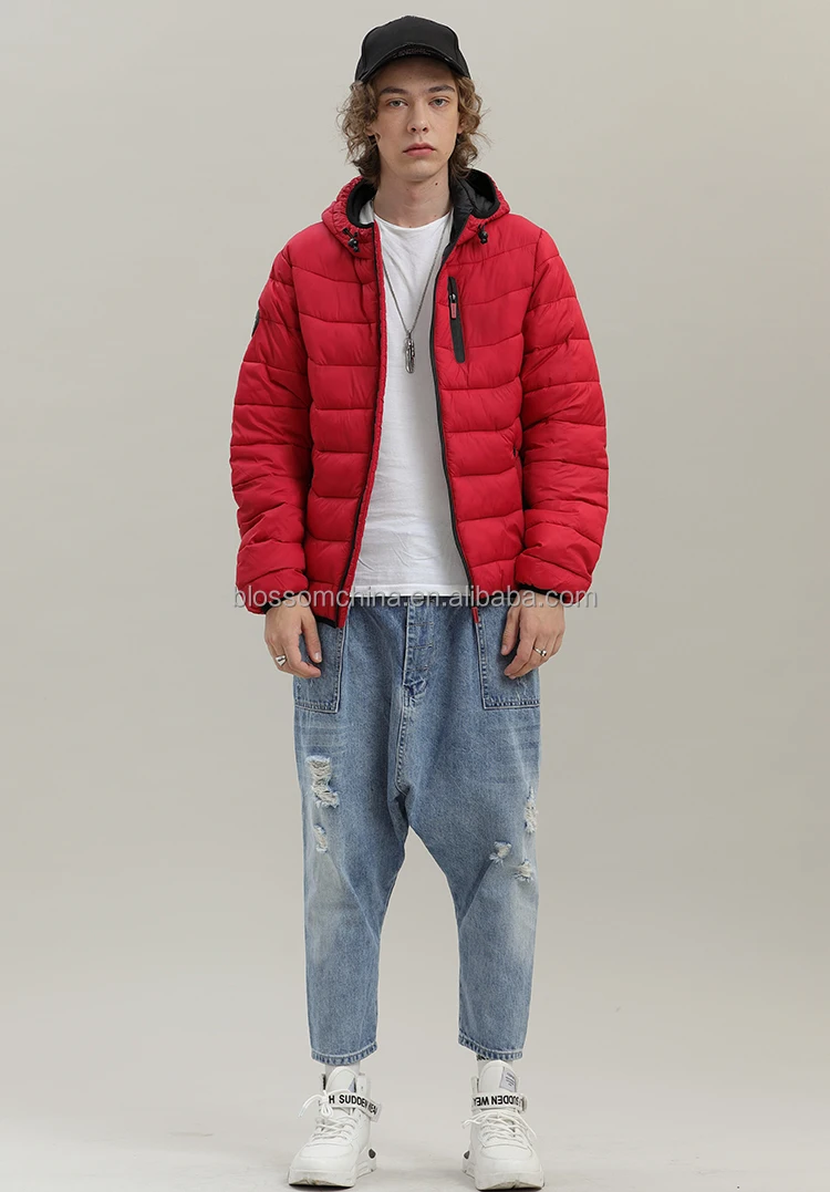 High Quality Man Winter Down Jacket Coats Customized Logo Luxury Hooded