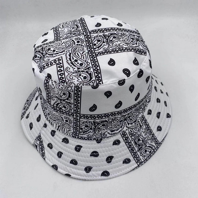 100% Cotton Paisley Bucket Hat - Vintage Bandana Style