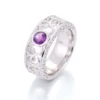 10k gold lab gemstones ring