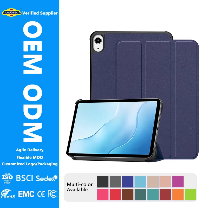 Premium Wholesale Tablet Case for iPad 10.2 10.9 Pro 11-inch Shockproof Trifold Leather Cover Private Label OEM ODM Factory